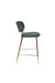 Barkruk Jolien Goud/dark Nylon en polyester Groen 65cm-Barkrukken-Creating Home