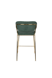 Barkruk Jolien Goud/dark Nylon en polyester Groen 65cm-Barkrukken-Creating Home