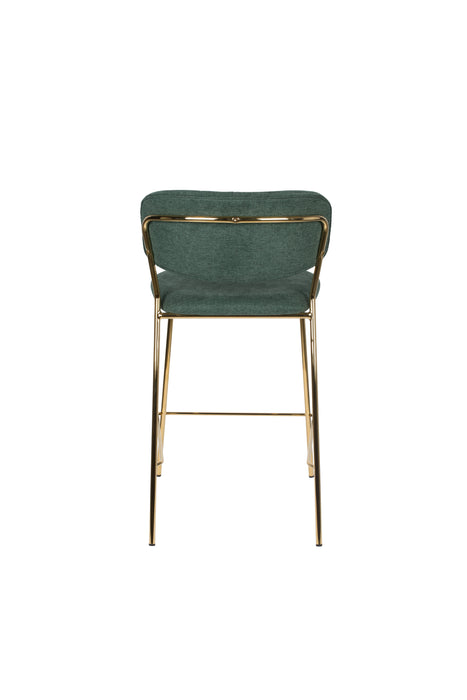 Barkruk Jolien Goud/dark Nylon en polyester Groen 65cm-Barkrukken-Creating Home