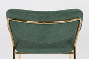 Barkruk Jolien Goud/dark Nylon en polyester Groen 65cm-Barkrukken-Creating Home
