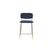 Barkruk Jolien Goud/dark Stof Blauw 65cm-Barkrukken-Creating Home