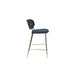 Barkruk Jolien Goud/dark Stof Blauw 65cm-Barkrukken-Creating Home