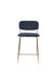 Barkruk Jolien Goud/dark Stof Blauw 65cm-Barkrukken-Creating Home
