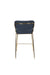 Barkruk Jolien Goud/dark Stof Blauw 65cm-Barkrukken-Creating Home