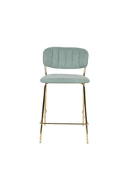 Barkruk Jolien Goud/light Nylon en polyester Groen 65cm-Barkrukken-Creating Home