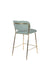 Barkruk Jolien Goud/light Nylon en polyester Groen 65cm-Barkrukken-Creating Home