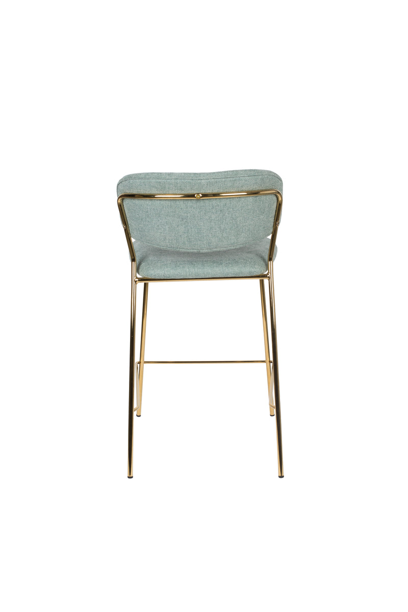 Barkruk Jolien Goud/light Nylon en polyester Groen 65cm-Barkrukken-Creating Home