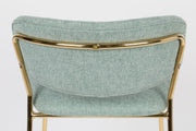 Barkruk Jolien Goud/light Nylon en polyester Groen 65cm-Barkrukken-Creating Home