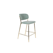 Barkruk Jolien Goud/light Nylon en polyester Groen 65cm-Barkrukken-Creating Home