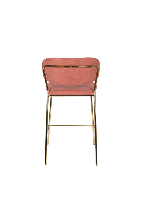 Barkruk Jolien Goud/roze Nylon en polyester Roze 65cm-Barkrukken-Creating Home