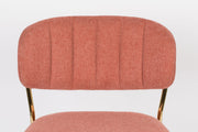 Barkruk Jolien Goud/roze Nylon en polyester Roze 65cm-Barkrukken-Creating Home