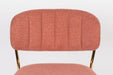 Barkruk Jolien Goud/roze Nylon en polyester Roze 65cm-Barkrukken-Creating Home