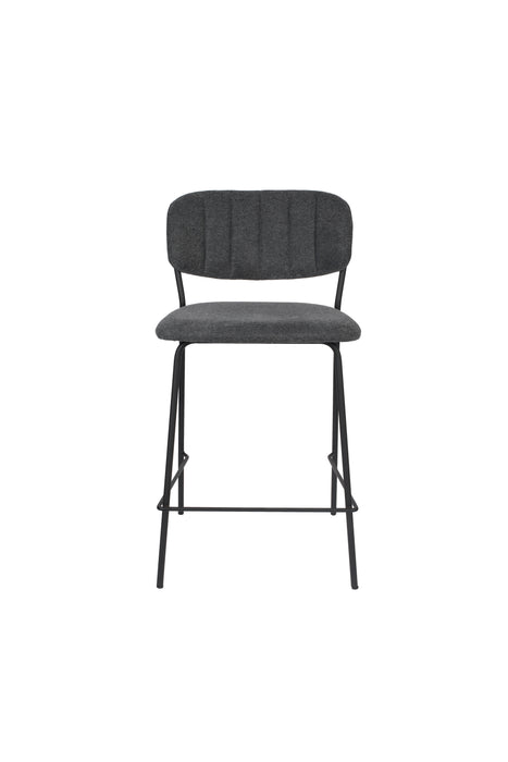 Barkruk Jolien Nylon en polyester Donkergrijs 65cm-Barkrukken-Creating Home