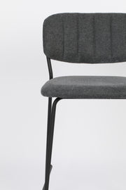 Barkruk Jolien Nylon en polyester Donkergrijs 65cm-Barkrukken-Creating Home