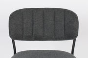 Barkruk Jolien Nylon en polyester Donkergrijs 65cm-Barkrukken-Creating Home