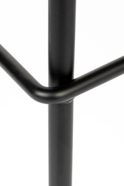 Barkruk Jolien Zwart/bouclã© Nylon en polyester Wit 65cm-Barkrukken-Creating Home
