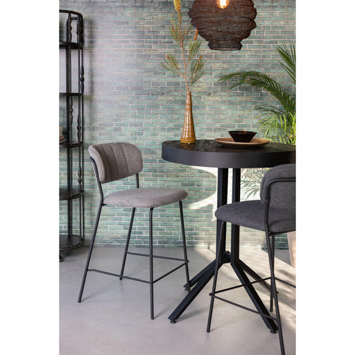Barkruk Jolien Zwart/grijs Nylon en polyester Grijs 65cm