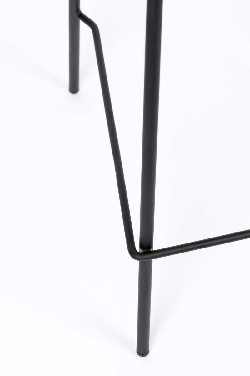 Barkruk Jolien Zwart/grijs Nylon en polyester Grijs 65cm-Barkrukken-Creating Home