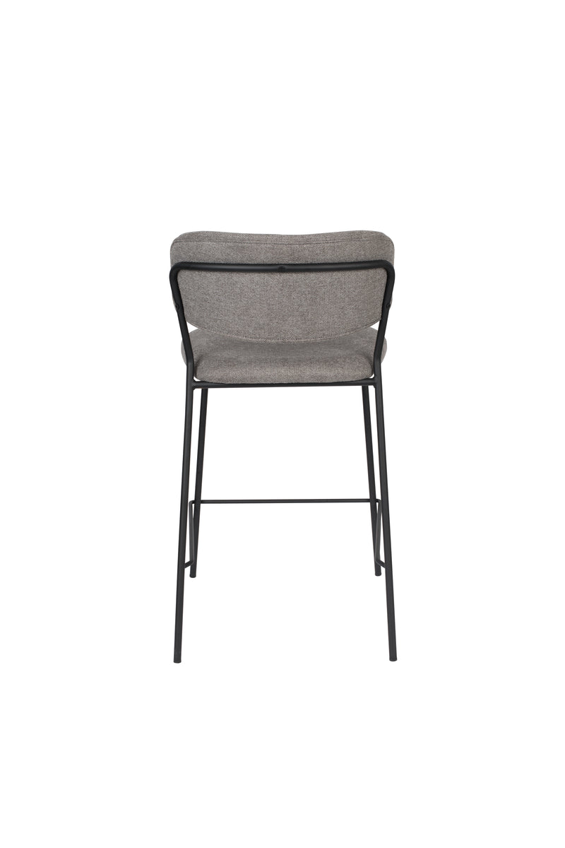 Barkruk Jolien Zwart/grijs Nylon en polyester Grijs 65cm-Barkrukken-Creating Home