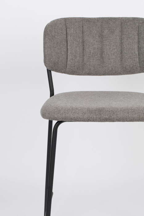Barkruk Jolien Zwart/grijs Nylon en polyester Grijs 65cm-Barkrukken-Creating Home
