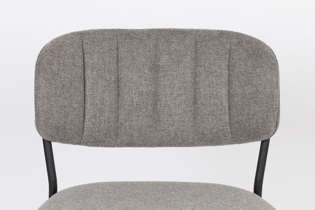Barkruk Jolien Zwart/grijs Nylon en polyester Grijs 65cm-Barkrukken-Creating Home