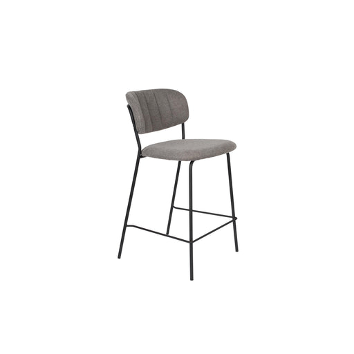 Barkruk Jolien Zwart/grijs Nylon en polyester Grijs 65cm-Barkrukken-Creating Home