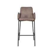Barkruk Joni Taupe Micro Suede Hoog 51x53x107 cm-Barkrukken-LABEL51
