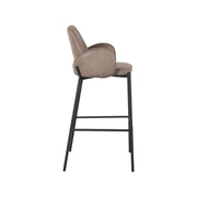 Barkruk Joni Taupe Micro Suede Hoog 51x53x107 cm-Barkrukken-LABEL51