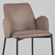 Barkruk Joni Taupe Micro Suede Hoog 51x53x107 cm-Barkrukken-LABEL51