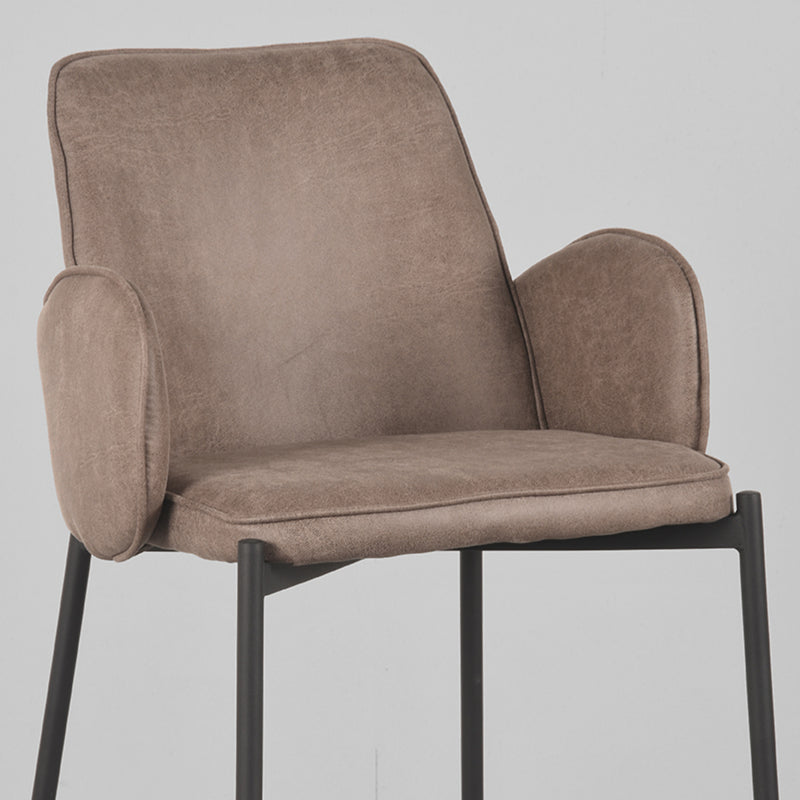 Barkruk Joni Taupe Micro Suede Hoog 51x53x107 cm-Barkrukken-LABEL51