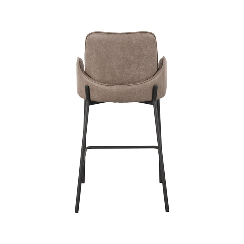 Barkruk Joni Taupe Micro Suede Laag 51x53x94 cm-Barkrukken-LABEL51