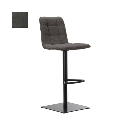 Barkruk Juul Antraciet Velours Gaslift 45x56x113 cm-Barkrukken-LABEL51