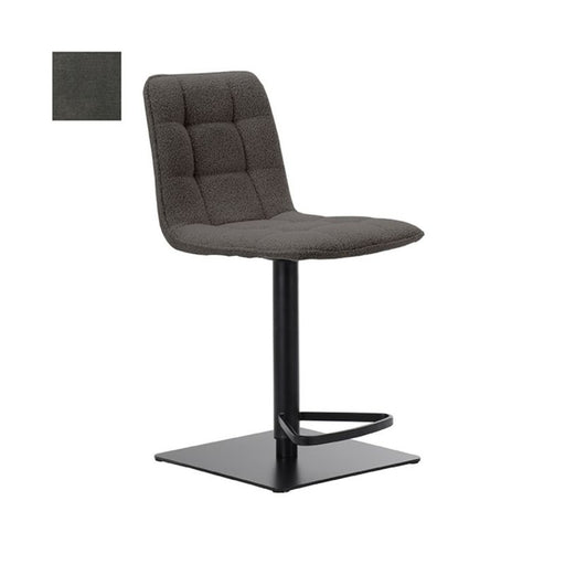 Barkruk Juul Antraciet Velours Gaslift 45x56x113 cm-Barkrukken-LABEL51