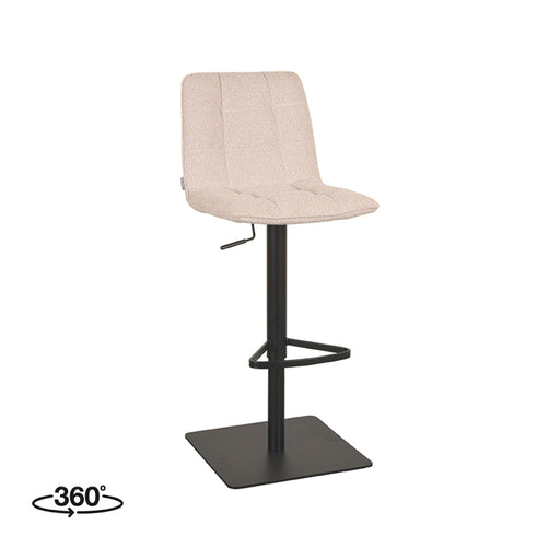 Barkruk Juul Naturel Boucle Gaslift 45x56x113 cm-Barkrukken-LABEL51