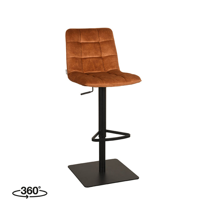 Barkruk Juul Velours Oker 45 cm-Barkrukken-LABEL51