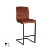 Barkruk Milo Fluweel Rust 66cm-Barkrukken-LABEL51