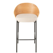 Barkruk Naturel Polyester 50 cm 50.5x53.1x97.8 cm-Barkrukken-J-Line