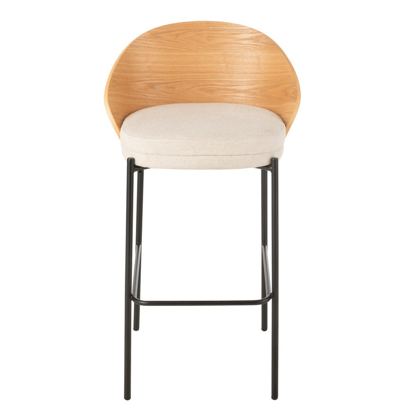 Barkruk Naturel Polyester 50 cm 50.5x53.1x97.8 cm-Barkrukken-J-Line