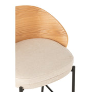 Barkruk Naturel Polyester 50 cm 50.5x53.1x97.8 cm-Barkrukken-J-Line