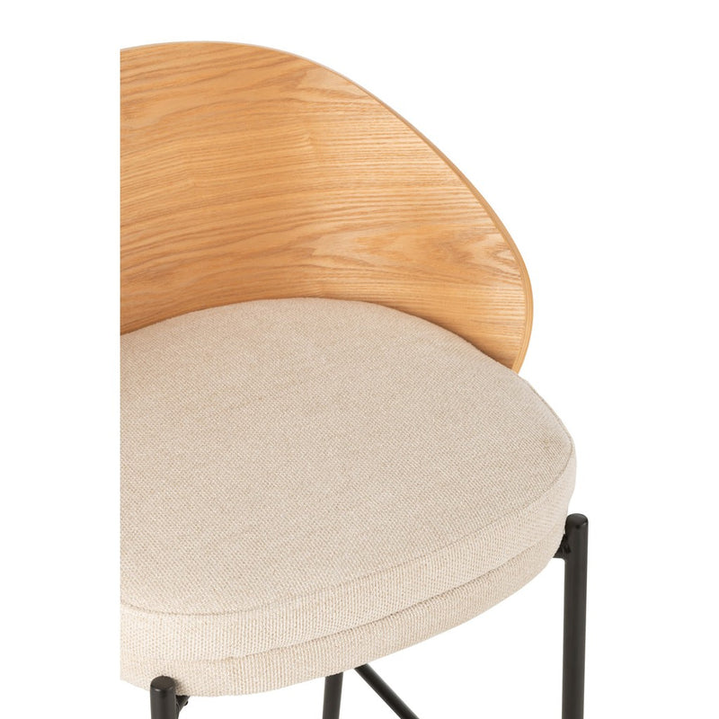 Barkruk Naturel Polyester 50 cm 50.5x53.1x97.8 cm-Barkrukken-J-Line