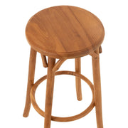 Barkruk Naturel Teakhout 35 cm 35x35x75 cm-Barkrukken-J-Line
