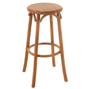Barkruk Naturel Teakhout 35 cm 35x35x75 cm-Barkrukken-J-Line
