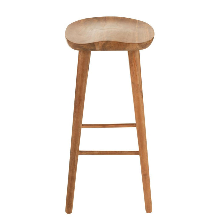 Barkruk Naturel Teakhout 42 cm 39x39.5x75.5 cm-Barkrukken-J-Line