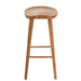 Barkruk Naturel Teakhout 42 cm 39x39.5x75.5 cm-Barkrukken-J-Line