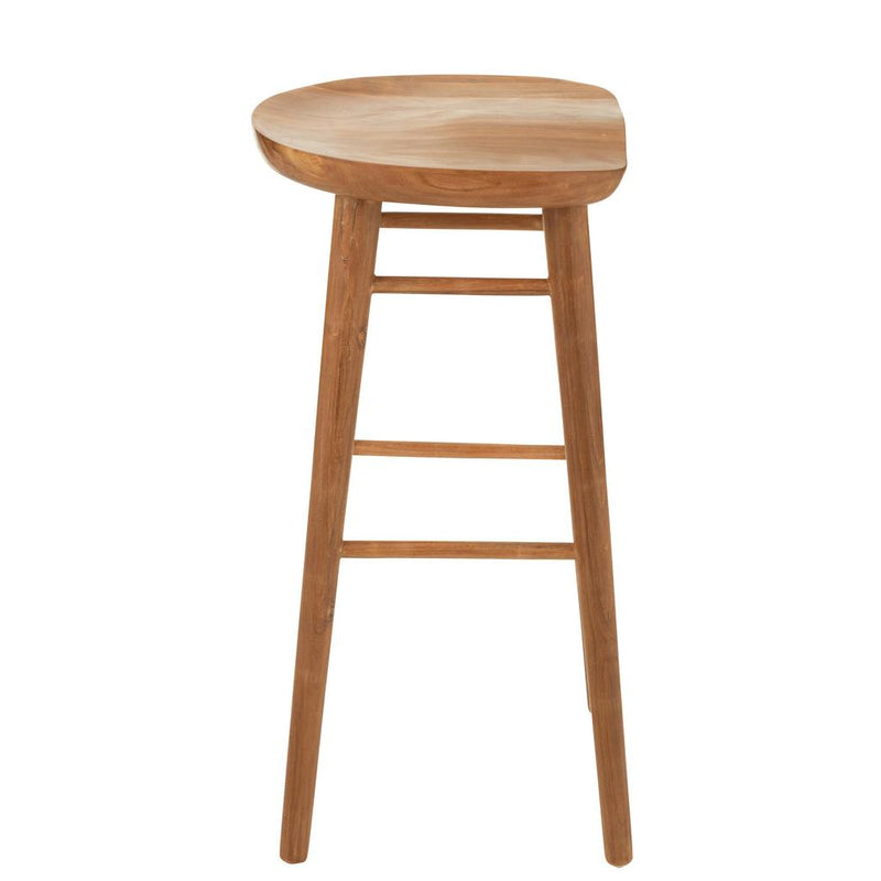 Barkruk Naturel Teakhout 42 cm 39x39.5x75.5 cm-Barkrukken-J-Line