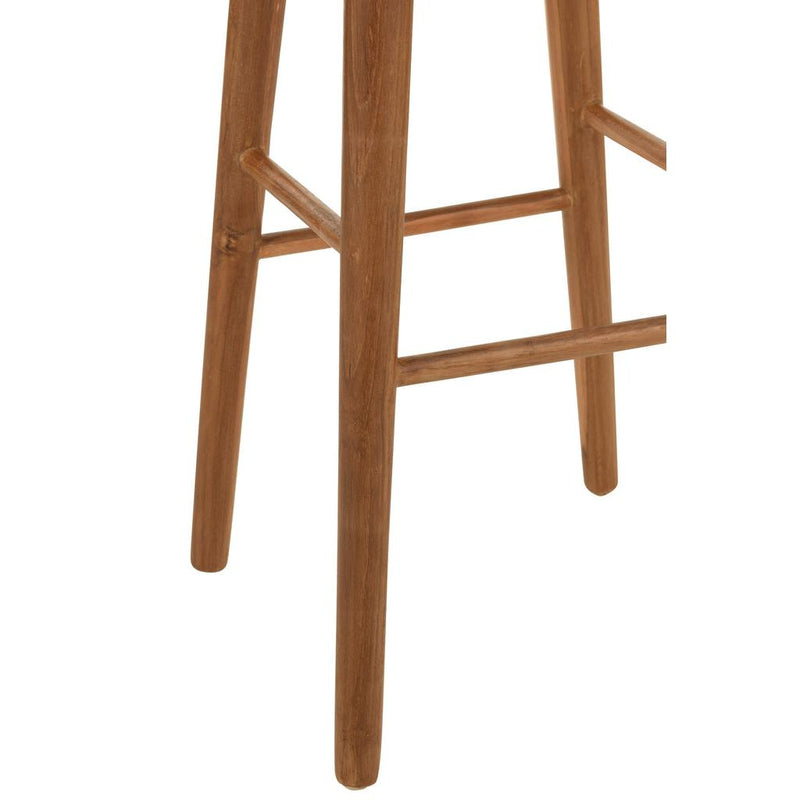 Barkruk Naturel Teakhout 42 cm 39x39.5x75.5 cm-Barkrukken-J-Line