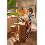 Barkruk Naturel Teakhout 42 cm 39x39.5x75.5 cm-Barkrukken-J-Line