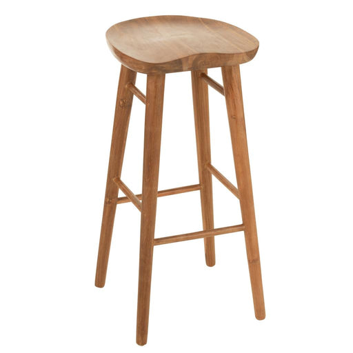 Barkruk Naturel Teakhout 42 cm 39x39.5x75.5 cm-Barkrukken-J-Line