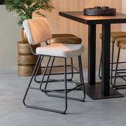 Barkruk Noah Naturel Boucle Laag 48x61x94 cm-Barkrukken-LABEL51
