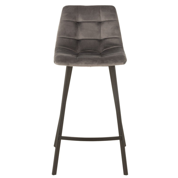 Barkruk Olivier Polyester Grijs 69 cm 43x47x95 cm-Barkrukken-J-Line